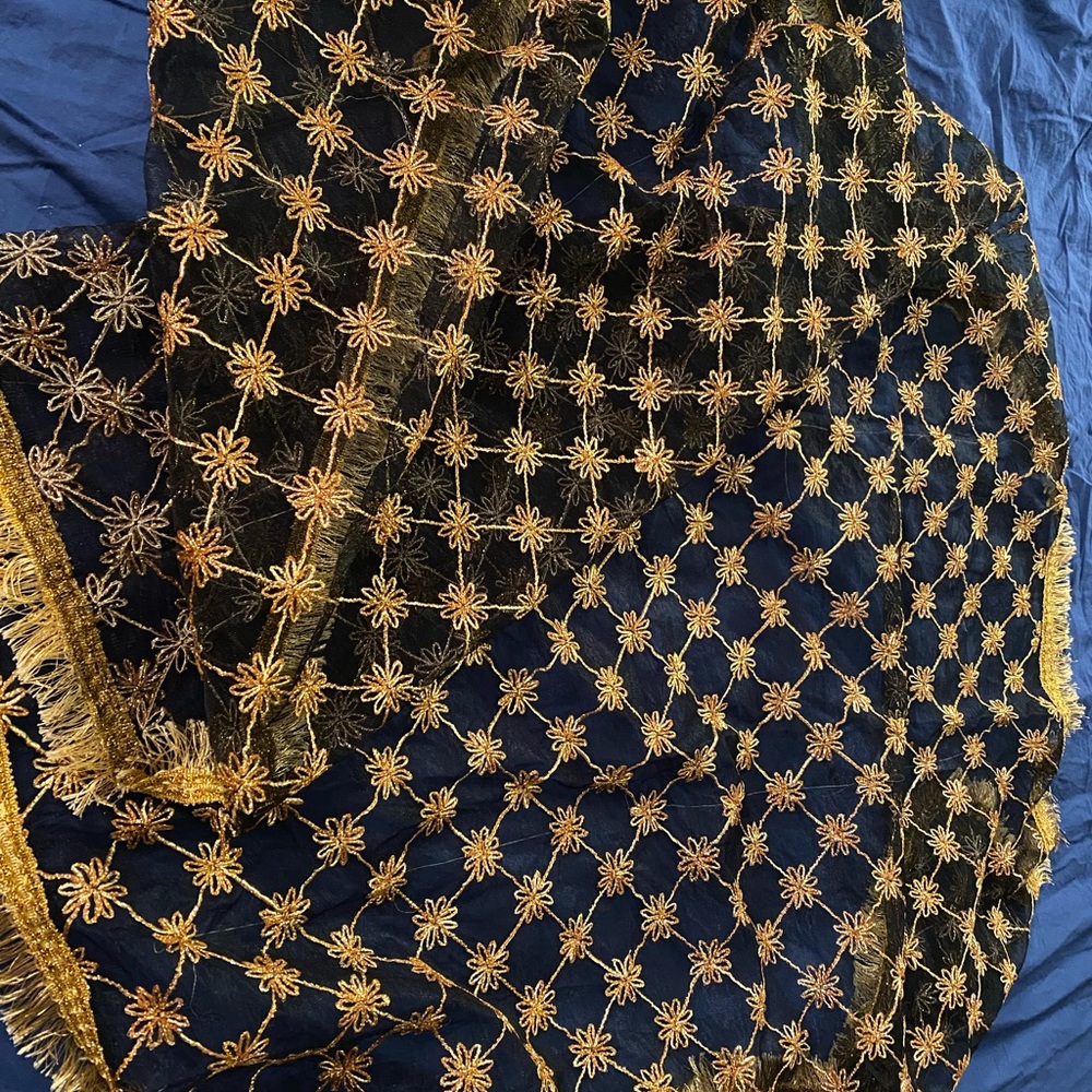 Beautiful Navy Blue long scarf